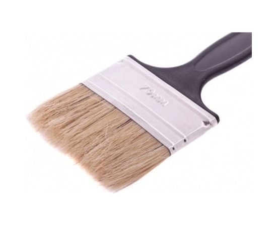 Флейцевая кисть 70х6, натуральная щетина, пластиковая ручка СИБРТЕХ Стандарт 82506 – изображение 2