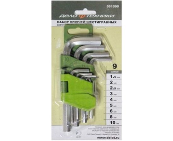 Набор шестигранных коротких ключей 9 шт ДТ/40 Дело Техники 561090 – изображение 2
