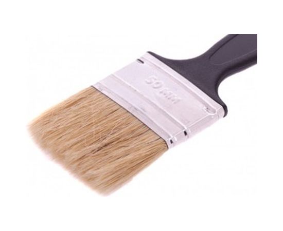 Флейцевая кисть 50х6, натуральная щетина, пластиковая ручка СИБРТЕХ Стандарт 82504 – изображение 2