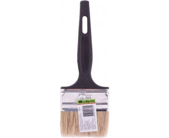 Флейцевая кисть 70х6, натуральная щетина, пластиковая ручка СИБРТЕХ Стандарт 82506 – изображение 4