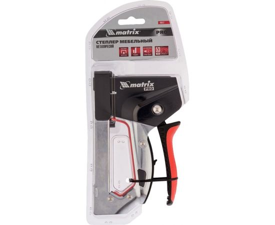 Мебельный стальной степлер MATRIX PRO быстрая загрузка тип скобы 53 4-14 мм 40917 – изображение 6