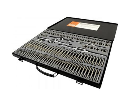 Набор метчиков и плашек М2-М18 WIEDERKRAFT 110 предметов, метрическая резьба WDK-DTM3110 