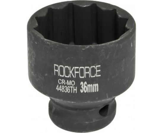 Головка торцевая 12-гранная ударная тонкостенная (36 мм; 1/2"DR; 45 мм) ROCKFORCE RF-44836TH 