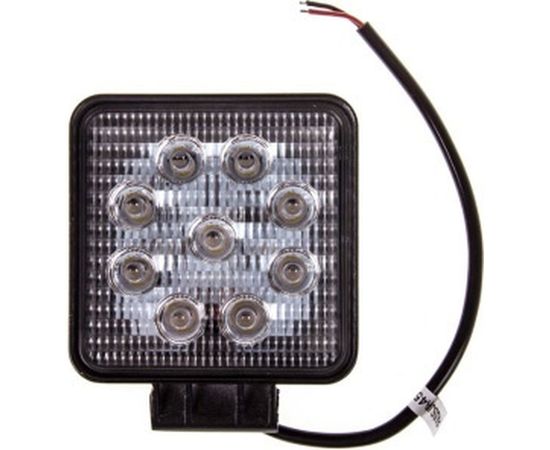 Светодиодная фара SKYWAY OFF ROAD квадратная 12V/24V 27W 6000К 9 диодов, ближний свет S07201013 