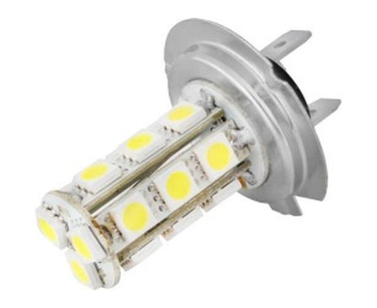 Автолампа диод SKYWAY H7, 12V, 18 SMD, блистер 1-контактная, белая, ближний, дальний свет, противотуманная, S08201021 