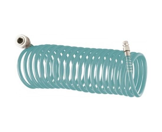 Полиуретановый спиральный шланг с быстросъемными соединениями (6х8 мм; 15 м)&nbsp;Stels 57009 