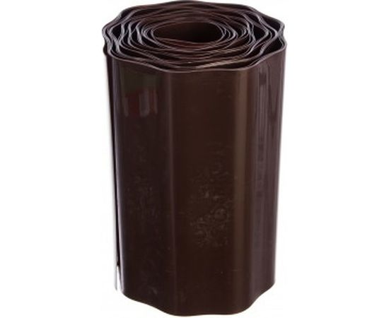 Бордюрная садовая лента 20 см x 9 м коричневая VERTO 15G515 