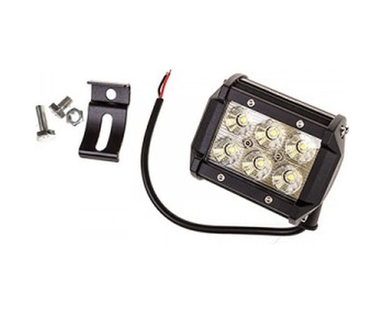 Светодиодная фара SKYWAY OFF ROAD прямоугольная 12V/24V 18W 6000К 6 диодов ближний свет S07201010 – изображение 2