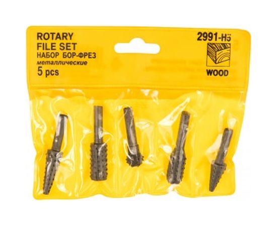 Набор бор-фрез металлических 5 шт. для дрели и прямой шлифмашины Stayer 2991-H5 – изображение 2
