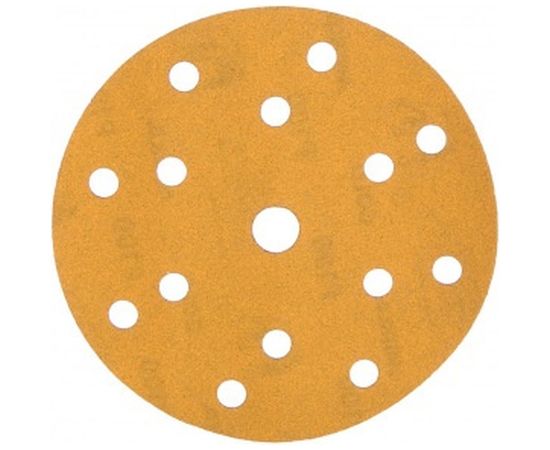 Круг шлифовальный GOLD (100 шт; 150 мм; 15 отв.; Р100) MIRKA 2361109910 – изображение 2