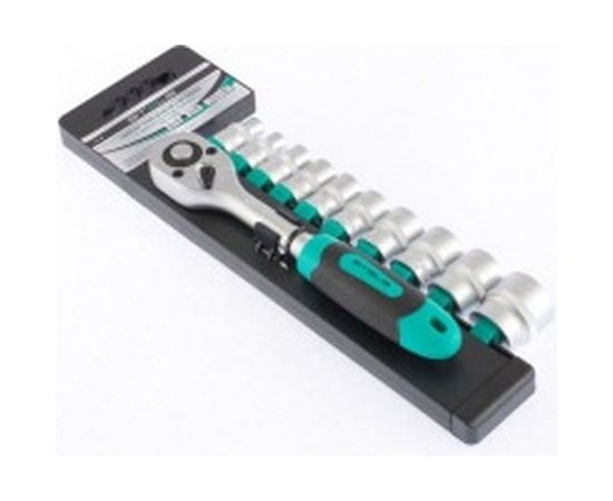 Набор торцевых головок, 1/4", 4-13мм, с трещоточным ключом, CrV, 11шт STELS 14125 – изображение 2