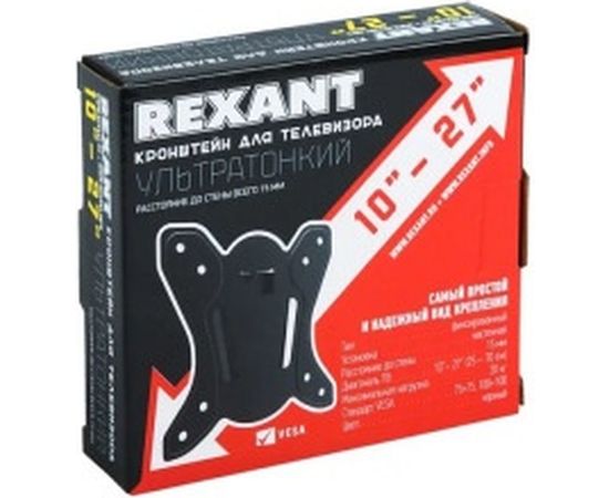 Фиксированный кронштейн для телевизора 10 - 27 Rexant 38-0300 – изображение 2