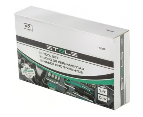 Набор инструмента 1/4", CrV, S2, усиленный кейс, 47шт STELS 14099 – изображение 2