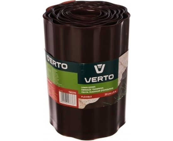 Бордюрная садовая лента 20 см x 9 м коричневая VERTO 15G515 – изображение 2