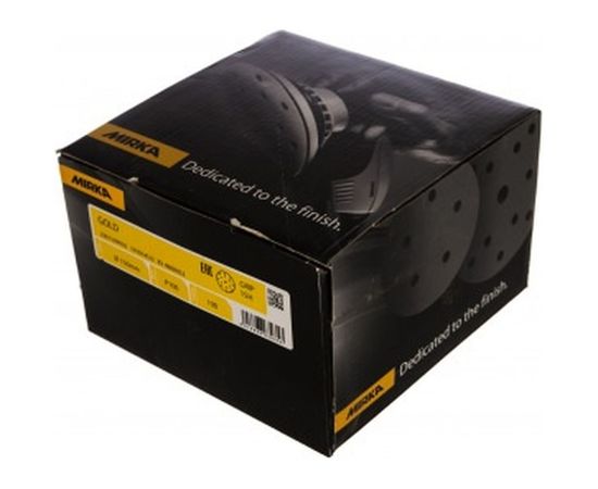 Круг шлифовальный GOLD (100 шт; 150 мм; 15 отв.; Р100) MIRKA 2361109910 – изображение 3