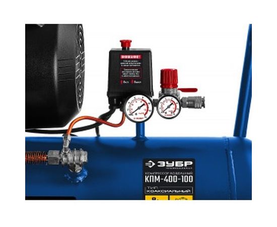 Воздушный компрессор Зубр 400 л/мин, 100 л, 2200 Вт, КПМ-400-100 – изображение 6