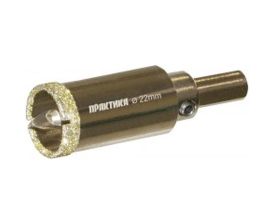 Коронка алмазная по керамограниту/керамике Профи (22х70 мм) ПРАКТИКА 917-583 