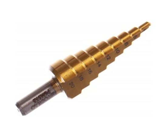 Сверло ступенчатое (4-20 мм; 9 ступеней; Р6М5К5) АвтоDело 14786 