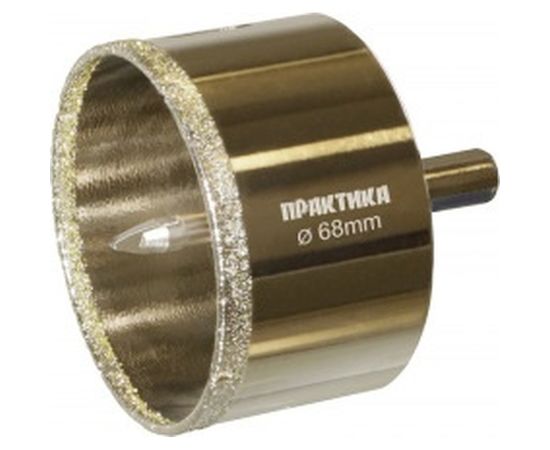 Коронка алмазная по керамограниту/керамике Профи (68х70 мм) ПРАКТИКА 917-712 