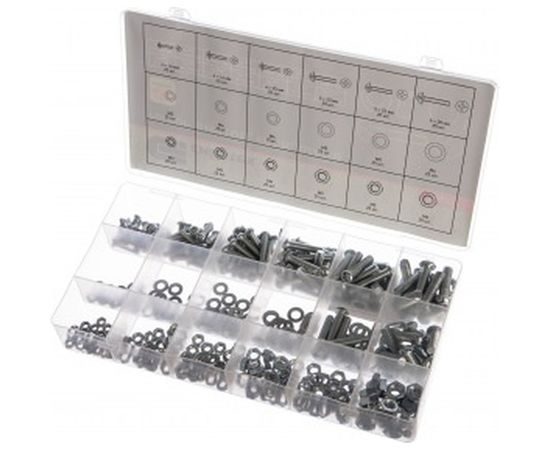 Набор винтов, гаек, шайб СИБРТЕХ 420 предметов 47617 – изображение 2