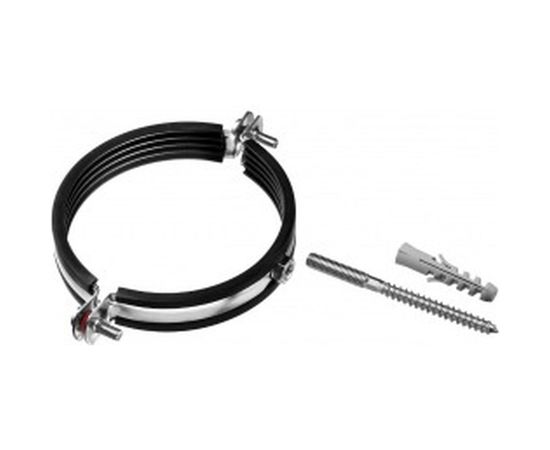 Трубный хомут с гайкой ЗУБР оцинкованный, в комплекте с сантехнической шпилькой и дюбелем 37866-107-116 – изображение 3