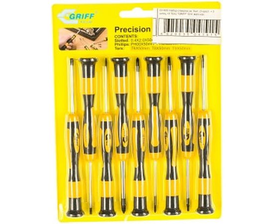 Набор отверток из 9шт, /3 крест. + 3 шлиц.+3 Torx/ CrV, магнитный наконечник GRIFF 031655 