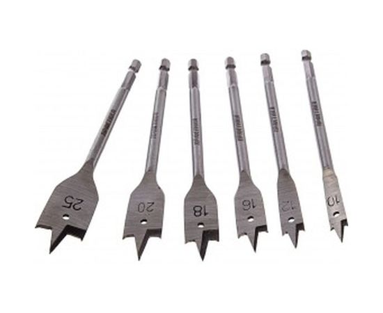 Набор сверл перовых по дереву (6 шт; 10/12/16/18/20/25) ПРАКТИКА 774-368 