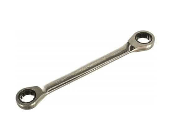 Накидной трещоточный ключ 17х19мм на держателе ЭВРИКА ER-71719H 