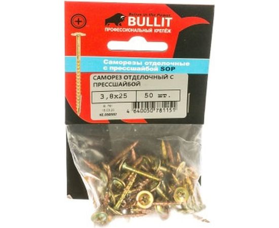 Отделочный саморез тип WOOD-PLATE BULLIT 3,8х25 50 шт. КЕ.030557 – изображение 2