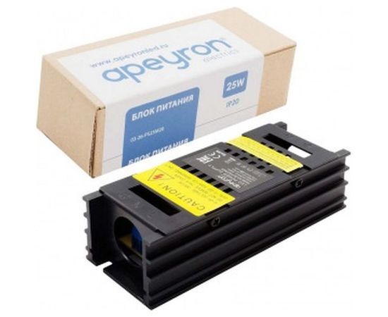 Блок питания Apeyron слим 12В, 25Вт, IP20, 2А, черный, 113х42х31 мм 03-26 – изображение 2