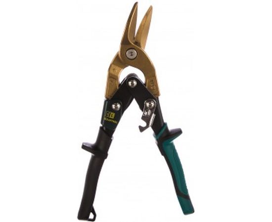 Ножницы по твердому металлу, двойная рычажная передача, Cr-Mo, титановое покрытие, двухкомпонентная ручка, левые, 250мм KRAFTOOL TITAN 2327-L – изображение 2