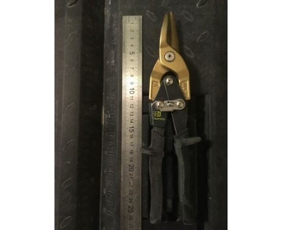 Ножницы по твердому металлу, двойная рычажная передача, Cr-Mo, титановое покрытие, двухкомпонентная ручка, прямые, 250мм KRAFTOOL TITAN 2327-S – изображение 3