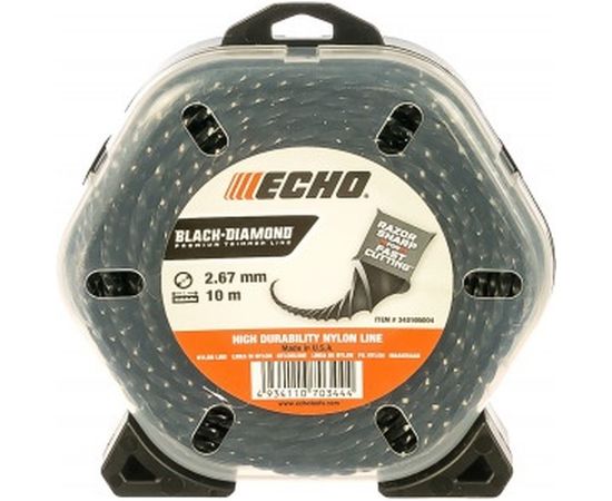 Корд триммерный Black Diamond Line (2,7 мм, 10 м, скрученный квадрат) ECHO 340105004 