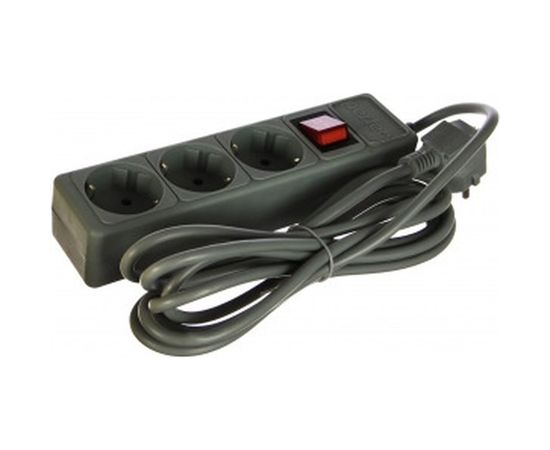 Сетевой фильтр PERFEO POWER+ 3,0м 3 розетки серый 30&nbsp;012&nbsp;498 – изображение 2