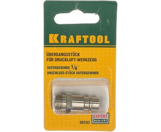 Переходник EXPERT QUALITAT (1/4" папа — быстросъемное соединение папа) для пневмоинструмента&nbsp;Kraftool 06592 – изображение 2
