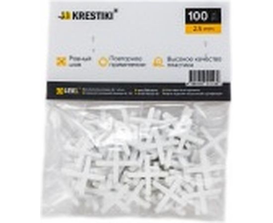 Крестики для плитки (100 шт; 2.5 мм) 3D Krestiki 00-00000318 – изображение 3