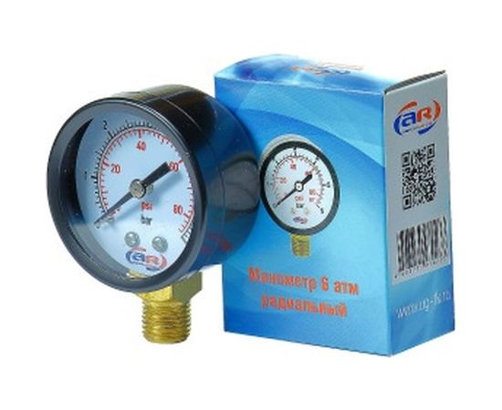 Манометр радиальный 6 атм, 50 мм AquamotoR AR112010 – изображение 4