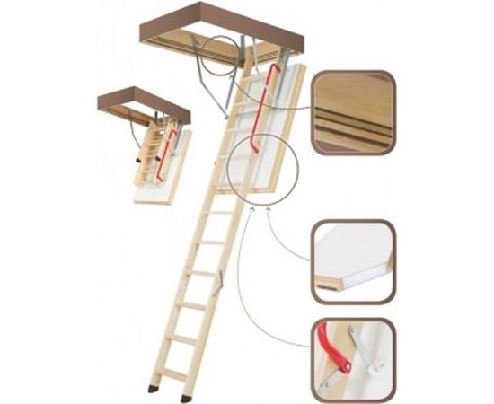 Чердачная лестница FAKRO LWT 60х120 см, высота 280 см 863101 – изображение 6