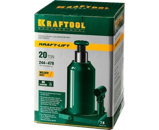 Гидравлический бутылочный домкрат 20т, 244-478мм, KRAFTOOL Kraft-Lift 43462-20_z01 – изображение 6