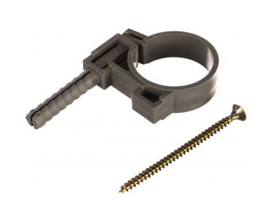 Кронштейн одинарный пластиковый с дюбелем MasterProf 40-42 2 шт ИС.130167 