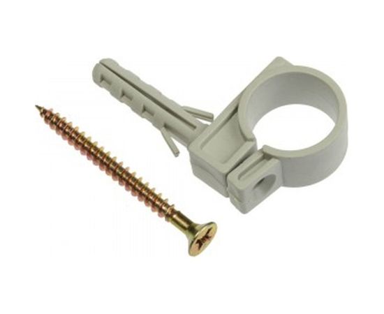 Кронштейн одинарный пластиковый с дюбелем MasterProf 25-27 5 шт ИС.130165 