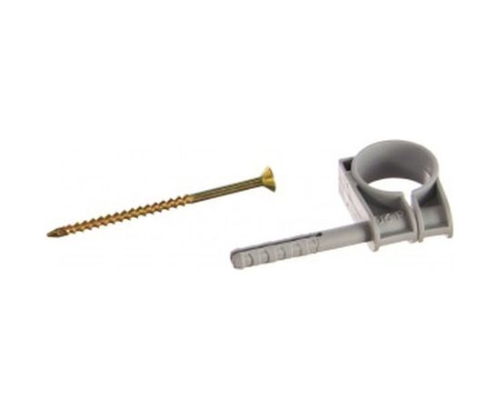 Кронштейн одинарный пластиковый с дюбелем MasterProf 20-22 5 шт ИС.130164 