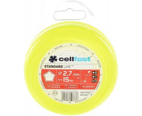 Леска для триммеров (звездочка 2,7 мм, 15 м) Cellfast 35-026 