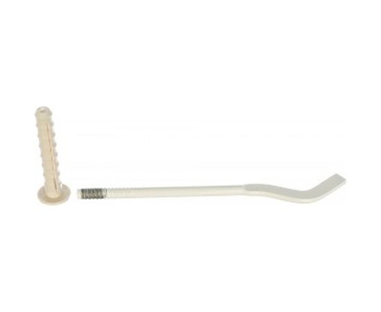 Кронштейн для радиатора с дюбелем, диам. 9х220мм белый MasterProf MP-У ИС.030112 