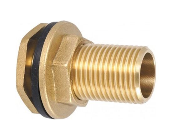 Штуцер, врезка в бак (емкость) с прокладкой 1/2 латунь Smart MP-У ИС.071266 