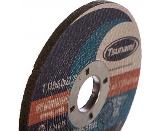 Круг зачистной по металлу (115х6х22 мм, A 24 R BF L) Tsunami D16110011562300 – изображение 2
