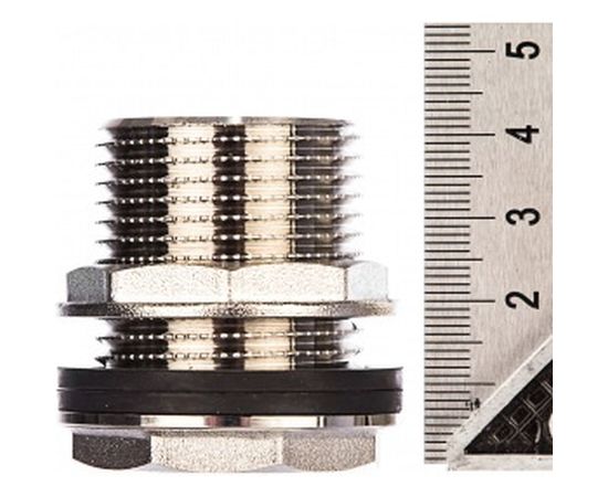 Штуцер, врезка в бак (емкость) с прокладкой 1" латунь Smart MP-У ИС.071268 – изображение 2