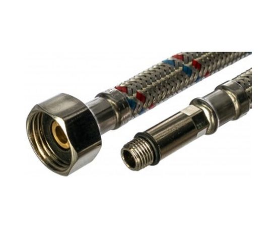 Гибкая подводка для смесителей STL 1/2"хМ10х50 см пара - длинный и короткий хвостовик ИС.100303 – изображение 2