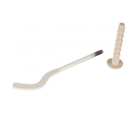 Сплющенный кронштейн для радиатора, с дюбелем диам. 7,5х180мм, белый 2шт MasterProf MP ИС.030132 – изображение 2