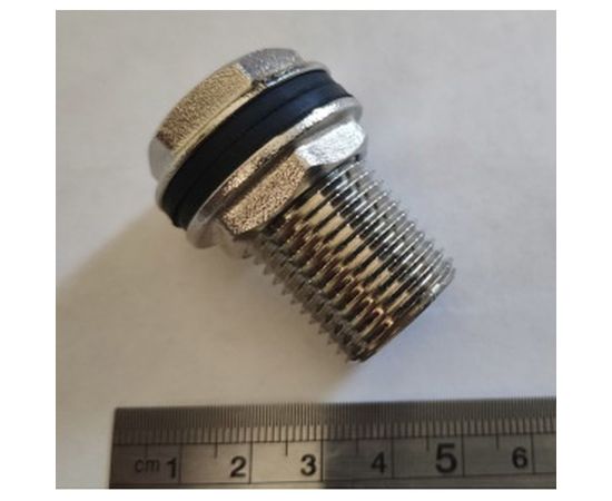 Штуцер, врезка в бак (емкость) с прокладкой 1/2 латунь Smart MP-У ИС.071266 – изображение 3